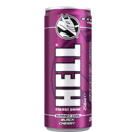 Энергетический напиток Хелл, Черная Вишня / Hell, Black Cherry, 0.25л