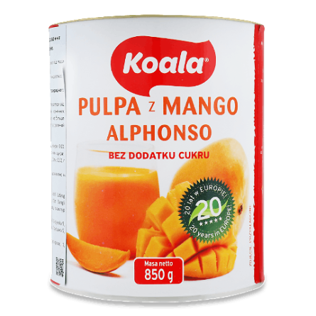 Пюре Koala з манго без цукру сорту Альфонсо slide 1