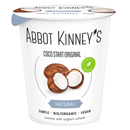 Йогурт кокосовый Abbot Kinney's Натуральный органический 0,4л slide 1