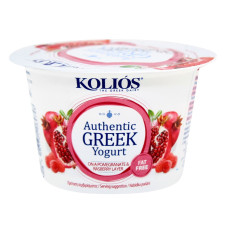 Йогурт Kolios Артизанский греческий с малиной и гранатом 0% 150г mini slide 1
