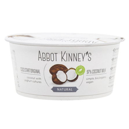 Йогурт Abbot Kinney's кокосовый натуральный органический 125мл