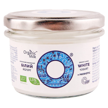 Йогурт Organic Milk Класичний білий 5,5% 200г slide 1