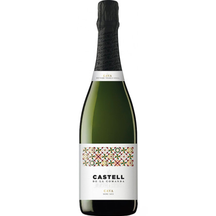 Ігристе вино Кава, Кастель де ла Команда / Cava, Castell de la Comanda, Castell d'Or, біле напівсухе 0.75л