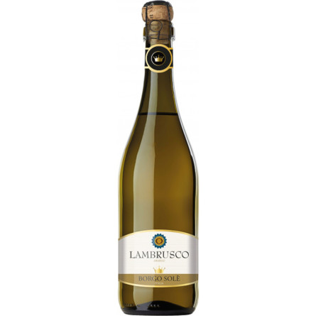 Ігристе вино Ламбруско, Борго Соле / Lambrusco, Borgo Sole, біле напівсолодке 0.75л