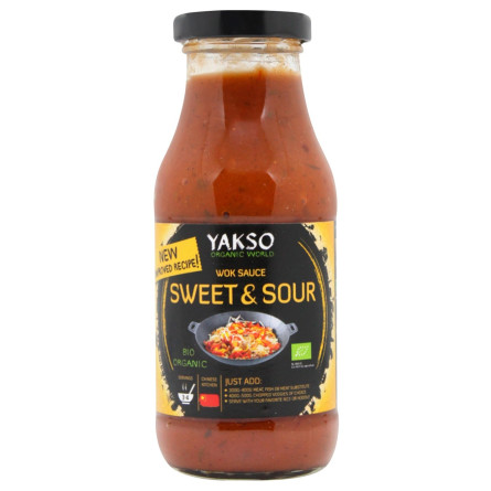 Соус вок Yakso Sweet&Sour Біо органічний 240г
