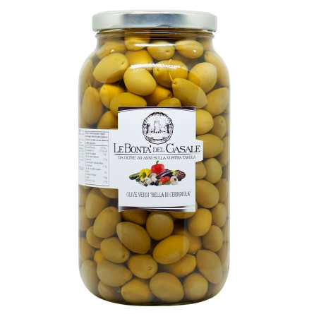 Оливки Le Bonta'del Casale Bella di Cerignola в розсолі 3,1л slide 1