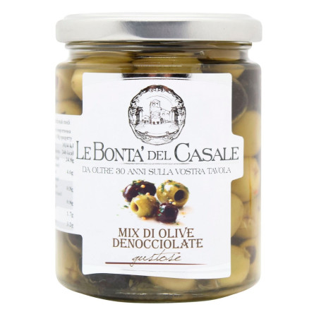 Оливки Le Bonta'del Casale Мікс в олії без кісточок 314мл