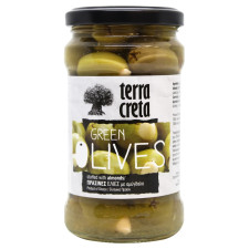 Оливки Terra Creta зеленые с миндалем 315мл mini slide 1
