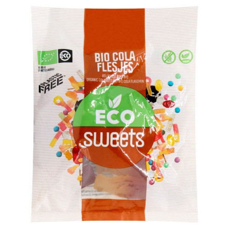 Цукерки жувальні Eco Sweets Cola Bottles органічні 75г