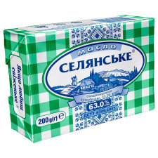 Масло Селянське Бутербродне солодковершкове 63% 200г mini slide 1