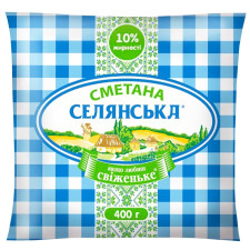 Сметана Селянська 10% 400г mini slide 1