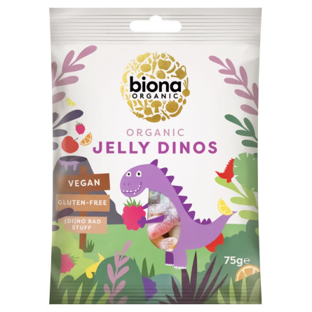 Конфеты желейные Biona Organic Jelly Dinos органические 75г