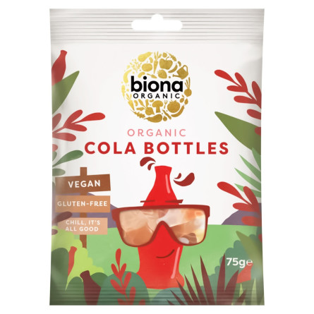 Конфеты желейные Biona Organic Cola Bottles органические 75г