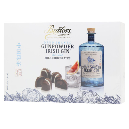 Трюфели Butlers Drumshanbo Gunpowder Irish Gin с молочным шоколадом 125г