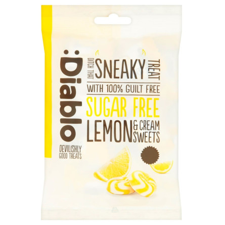 Карамель Diablo Лимон-вершки без цукру 75г