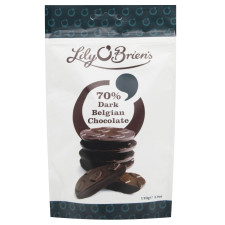 Цукерки Lily O'Brien's Чорний бельгійський шоколад 70% 110г mini slide 1
