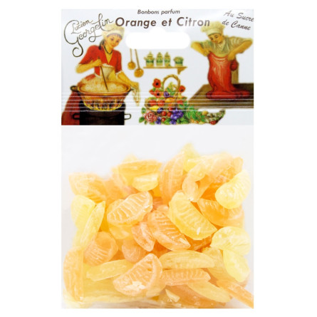 Цукерки Lucien Georgelin зі смаком апельсину та лимону 150г