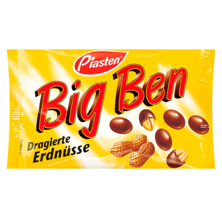 Драже Piasten Big Ben Brown Арахіс в шоколаді 250г