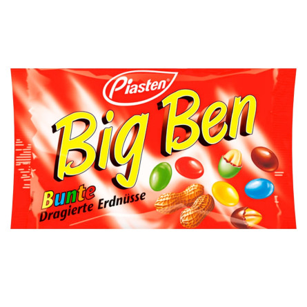 Драже Piasten Big Ben Арахіс в шоколаді кольорове 250г