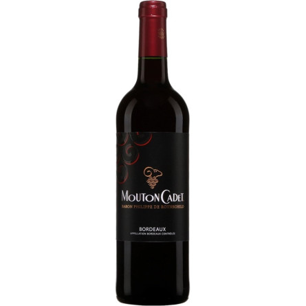 Вино Бордо Руж, Мутон Каде / Bordeaux Rouge, Mouton Cadet, червоне сухе 0.75л slide 1