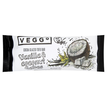 Батончик Veggo со вкусом ванили и кокоса в какао глазури 40г slide 1