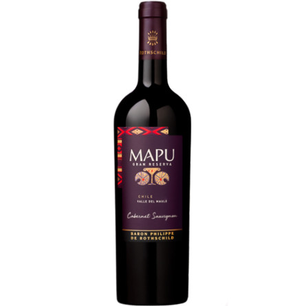 Вино Гран Резерва Каберне Совіньйон, Мапу / Gran Reserva Cabernet Sauvignon, Mapu, червоне сухе 0.75л