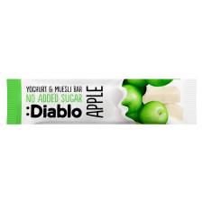 Батончик Diablo мюсли с яблоком покрыт йогуртом без сахара 30г mini slide 1