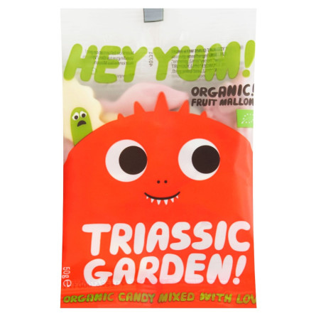 Цукерки Hey Yum! Triassic Garden жувальні органічні з йогуртом 50г