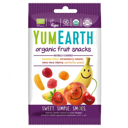 Цукерки YumEarth органічні жувальні фруктові 50г