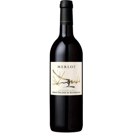 Вино Мерло / Merlot, Baron Philippe de Rothschild, червоне сухе 0.75л slide 1