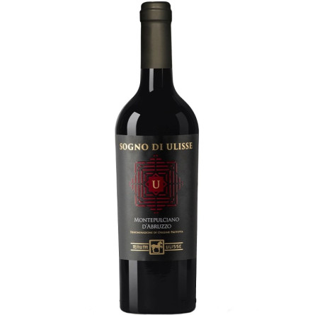 Вино Сонье ди Улиссе, Монтепульчано д'Абруццо / Sogno di Ulisse, Montepulciano d'Abruzzo, Tenuta Ulisse, красное полусухое 0.75л