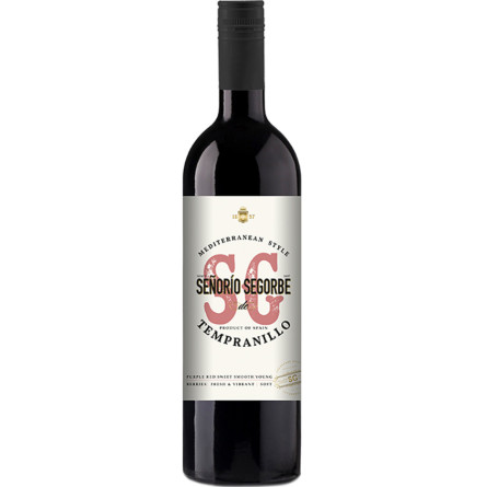 Вино Сеньйоріо де Сегорбе, Темпранільо / Senorio de Segorbe, Tempranillo, Torre Oria, червоне сухе 0.75л