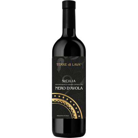 Вино "Терре ді Лава" Неро д'Авола / "Terre di Lava" Nero d'Avola, Provinco Italia, червоне сухе 0.75л