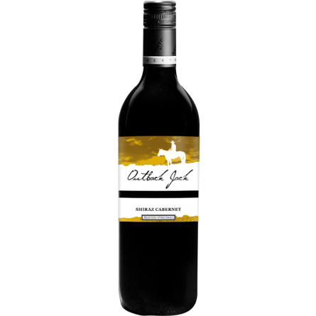 Вино Шираз-Каберне Совіньйон, Аутбек Джек / Shiraz-Cabernet Sauvignon, Outback Jack, червоне сухе 0.75л