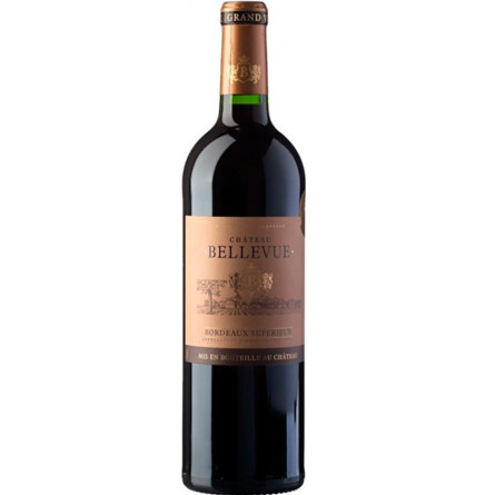 Вино Шато Бельвю, Бордо Суперіоре / Chateau Bellevue, Bordeaux Superior, червоне сухе 0.75л slide 1