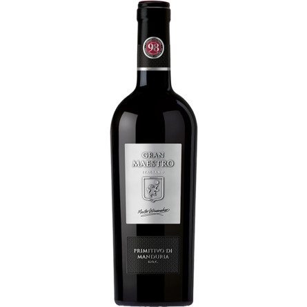 Вино Гран Маестро, Примітиво ді Мандур / Gran Maestro, Primitivo di Manduria, червоне сухе 0.75л