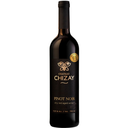 Вино Піно Нуар, Шато Чизай / Pinot Noir, Chateau Chizay, червоне сухе 13.5% 0.75л