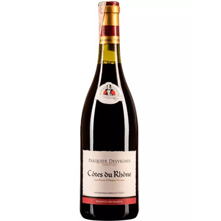 Вино Паске Девінь, Кот дю Рон Руж / Pasquier Desvignes, Cotes Du Rhone Rouge червоне сухе 0.75л slide 1