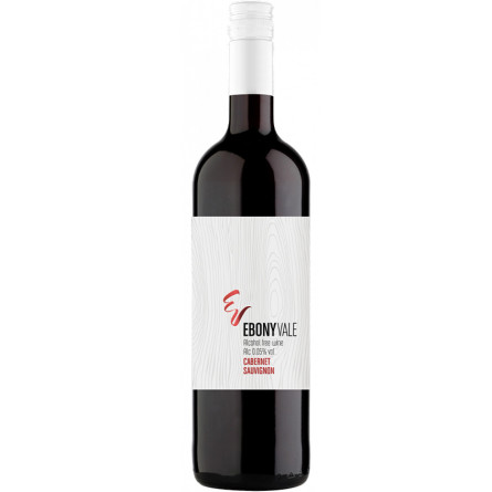 Безалкогольне вино Каберне Совіньйон / Cabernet Sauvignon, Ebony Vale, червоне напівсолодке, 0.75л slide 1