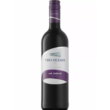 Вино Софт Енд Фрут Ред / Soft and Fruity Red, Two Oceans, червоне напівсухе 12.5% ​​0.75л