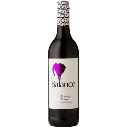 Вино Пінотаж - Шираз, Баланс / Pinotage - Shiraz, Balance, Overhex, червоне сухе 13.5% 0.75л slide 1