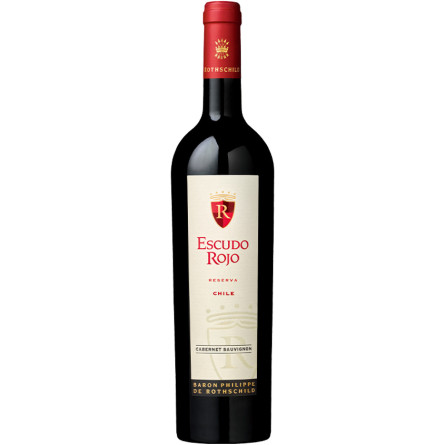 Вино Каберне Совіньйон, Резерва / Cabernet Sauvignon, Reserva, Escudo Rojo, червоне сухе 13.5% 0.75л