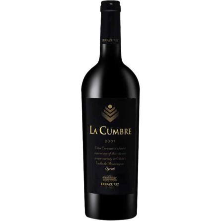 Вино Ля Кумбре, Шираз / La Cumbre, Shiraz, Errazuriz, 2007 рік, червоне сухе 0.75л