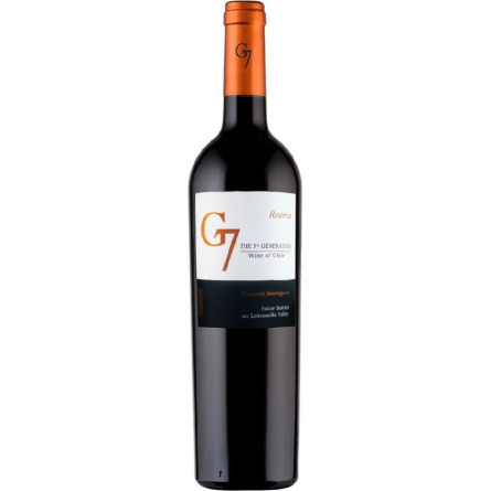 Вино Каберне Совиньон, Резерва, Джи7 / Cabernet Sauvignon, Reserva, G7, красное сухое 13.5% 0.75л slide 1