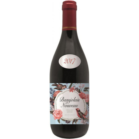 Вино Божоле Нуво / Beaujolais Nouveau 2017, червоне сухе 0.75л
