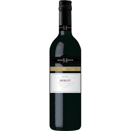 Вино Мерло / Merlot, Marcel Martin, червоне сухе 13% 0.75л