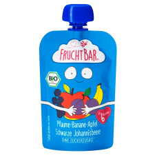 Пюре фруктовое Frucht Bar с бананом, яблоком и смородиной 100г mini slide 1