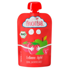 Пюре фруктовое Frucht Bar с клубникой и яблоком 100г mini slide 1