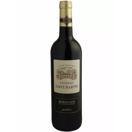 Вино Бордо / Bordeaux, Chateau Saint Martin, червоне сухе 0.75л