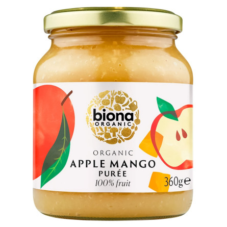 Пюре Biona Organic Яблуко-манго без цукру органічне 360г slide 1